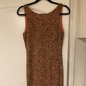 Alice & Olivia - Bronze Sequin Dress